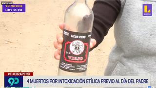 Cuatro muertos por tomar licor metílico en el Día del Padre en Comas (VIDEO)