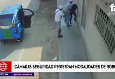Cámaras de seguridad registran diversas modalidades de robo en las calles de Lima