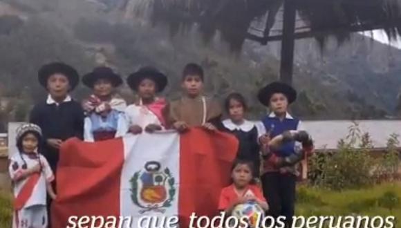 Escolares apurimeños envían mensaje de aliento en quechua a la blanquirroja (VIDEO)