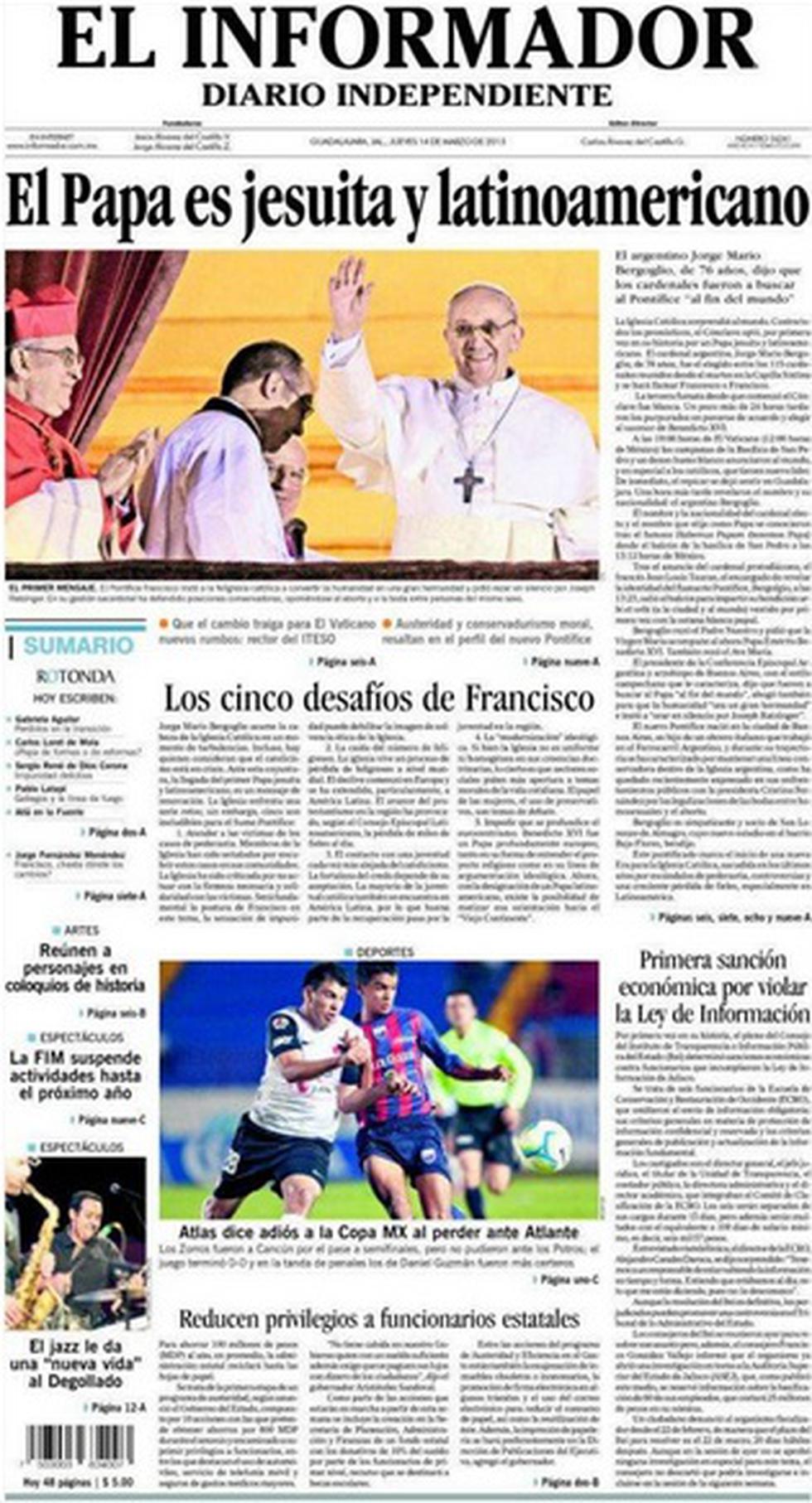 (FOTOS) Papa Francisco: Así informaron diarios de América