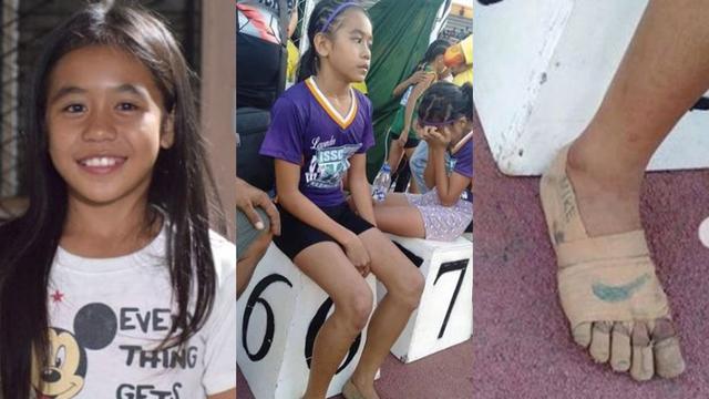 Niña filipina causa conmoción al no tener zapatillas y aún así ganar tres medallas en competencia/ Foto: Instagram