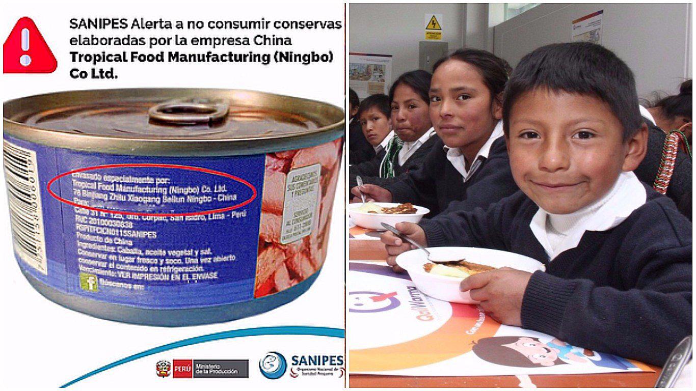 ​Conservas chinas con gusanos iban a llegar a Qali Warma