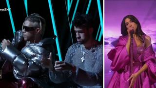 Grammy 2021: Dua Lipa canta “Levitating” y Bad Bunny se emociona al verla en vivo (VIDEO)