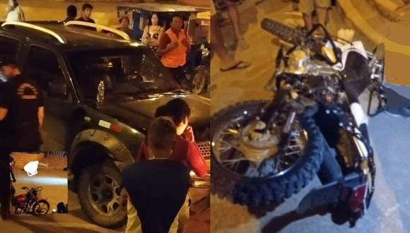 El conductor de la motocicleta fue trasladado de emergencia al Hospital de Apoyo II de Sullana, pero lamentablemente llegó sin vida.