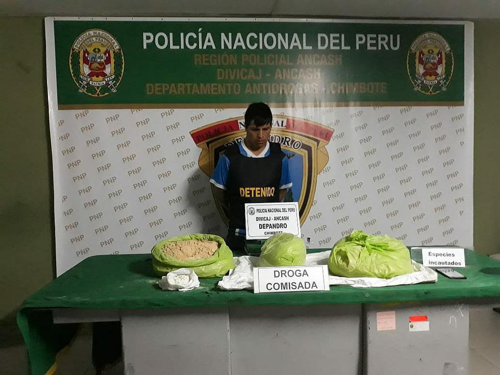  Con 30 kilos de heroína es detenido un hombre en una casa de Casma (FOTOS)