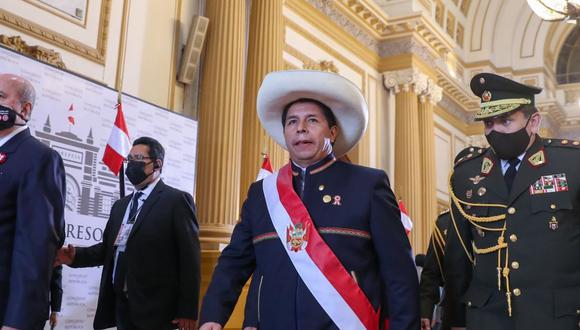 Pedro Castillo protagonizó la sesión solemne del 28 de julio en la que juró como presidente de la República ante el Congreso. (Foto Andina)