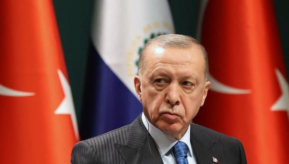 El presidente de Turquía, Recep Tayyip Erdogan, asiste a una conferencia de prensa. (Foto: Adem ALTAN / AFP)