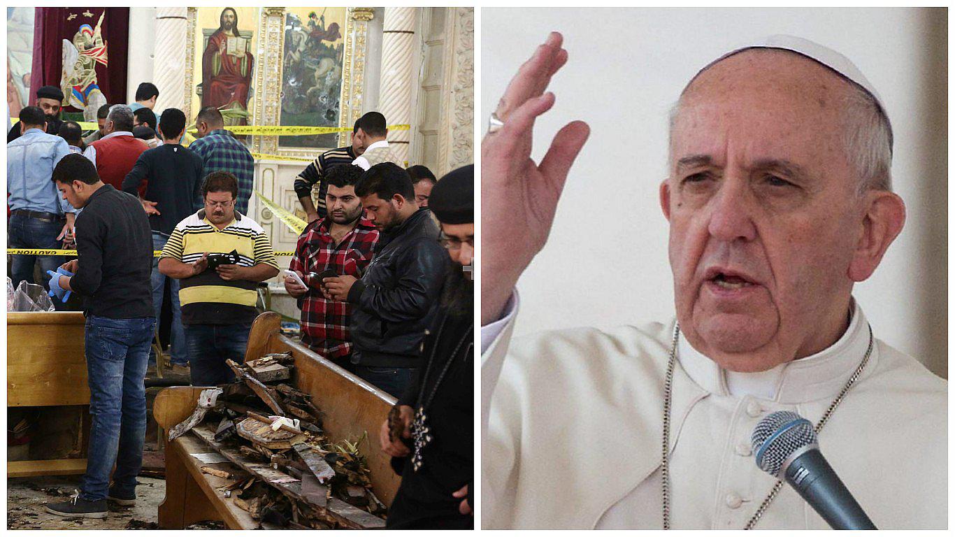 Papa Francisco y su duro mensaje tras doble atentado en iglesias de Egipto 