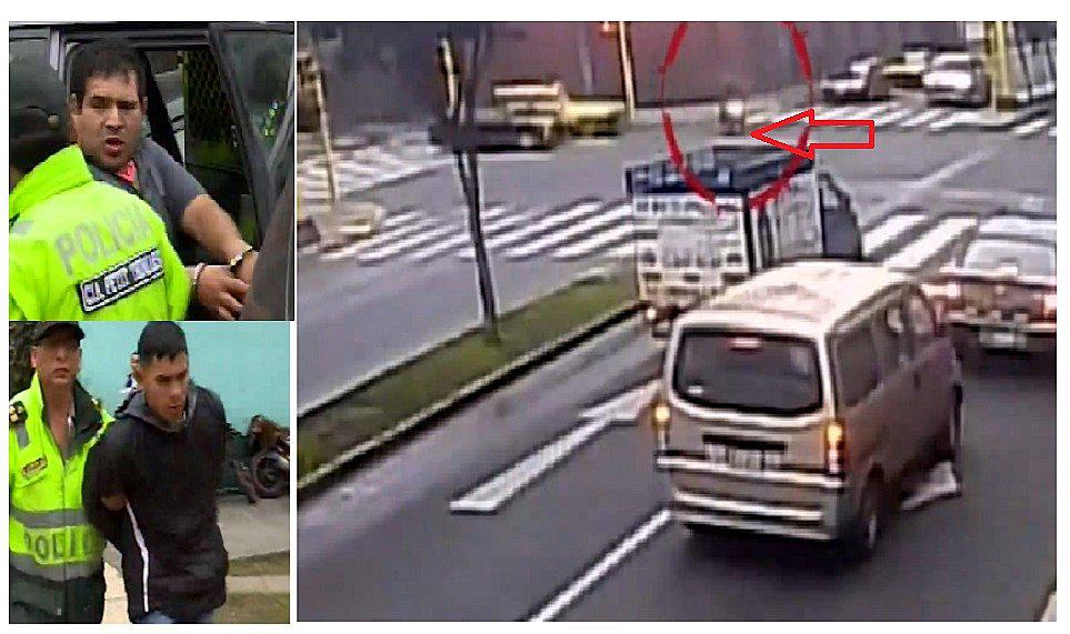 Conductor frustra escape de ladrones de celulares con su vehículo (VIDEO)