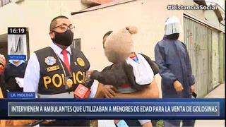 La Molina: Intervienen a ambulantes extranjeros que vendían golosinas con niños en brazos (VIDEO)