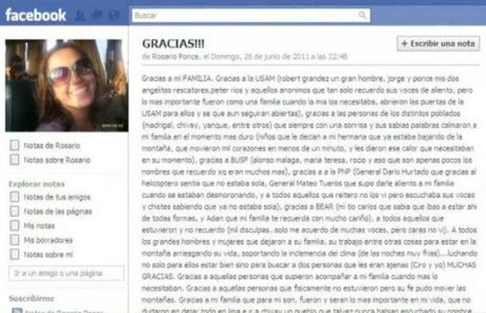 Pocas frases sobre Ciro: La palabra de Rosario Ponce en Facebook