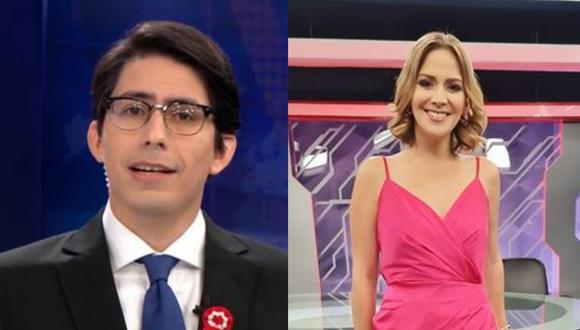 Sebastián Salazar y Tatiana Alemán se despidieron de “Cuarto Poder”. (Foto: Captura América TV/@tatiana_aleman__).