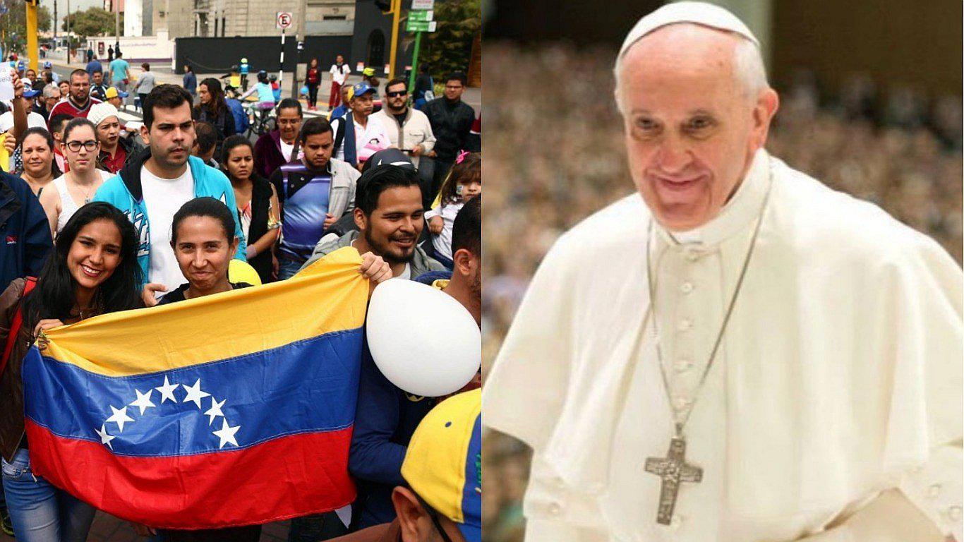Venezolanos en Lima piden que Papa Francisco los reciba durante recorrido (VIDEO)