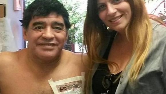 ​Diego Maradona dedica polémico tatuaje a su novia