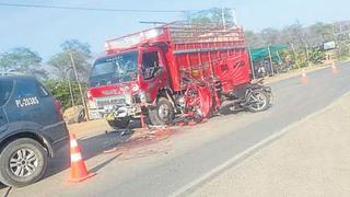 Lambayeque: Un muerto deja choque de camión y mototaxi en Olmos