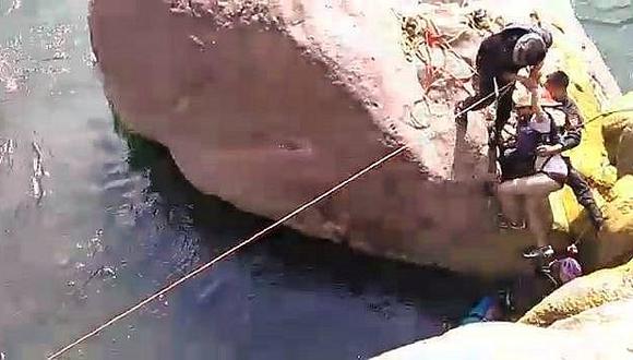 Salvan a turista de morir ahogada en río Pachachaca