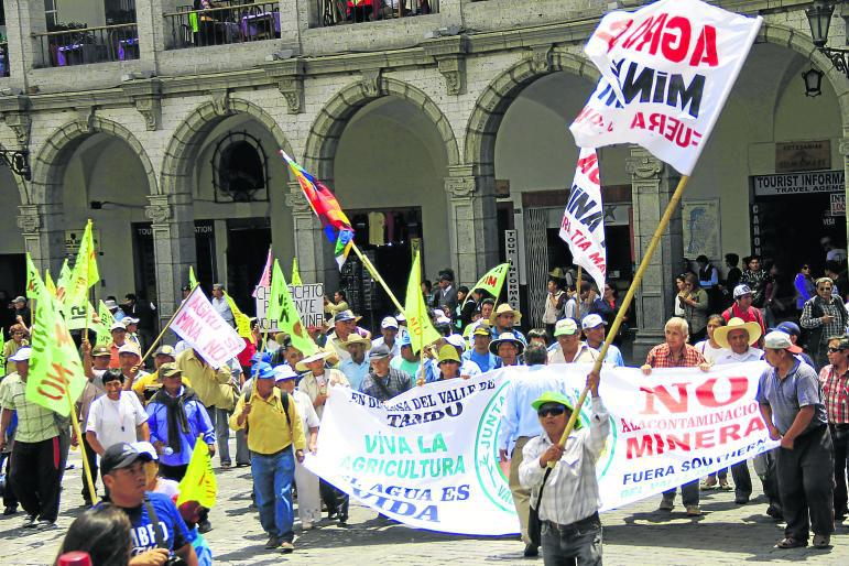 Arequipa: Extreman cuidados por anuncios de movilizaciones durante Perumin