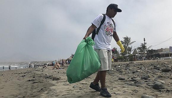 Más de una tonelada de desperdicios se recolectó en la playa de Zorritos