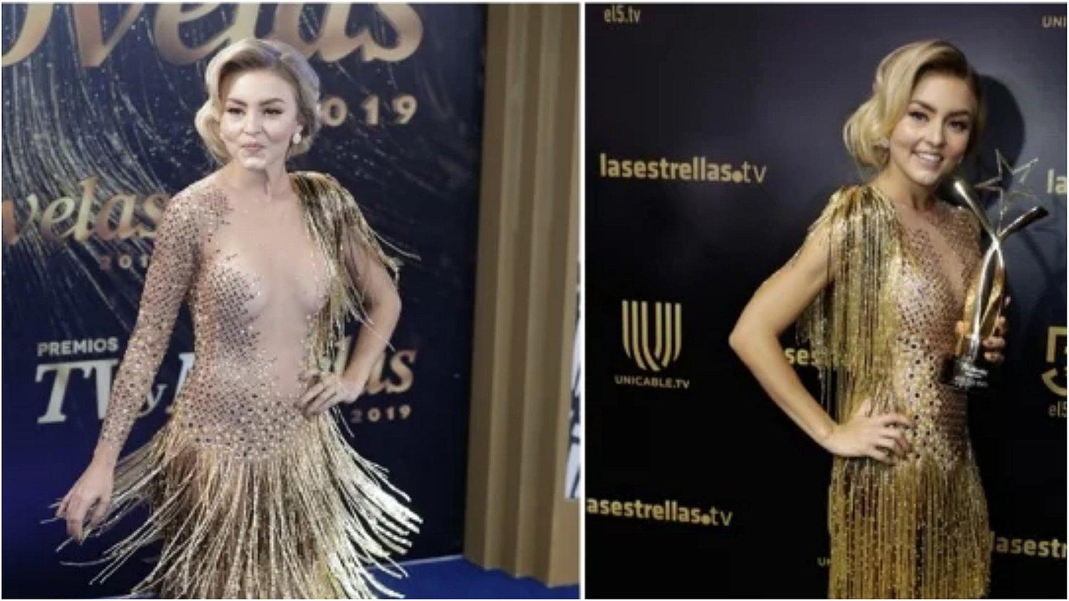 ¿Angelique Boyer usó vestido al revés en los premios TVyNovelas? 