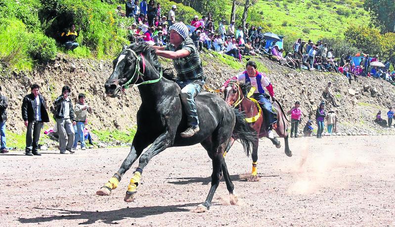 Caballos a todo galope en Acobamba