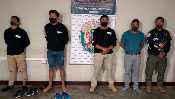 Son sindicados de integrar “Los Gatilleros de Llaugueda” y se dedicarían a brindar seguridad a las minas informales de Otuzco. (Foto: PNP)