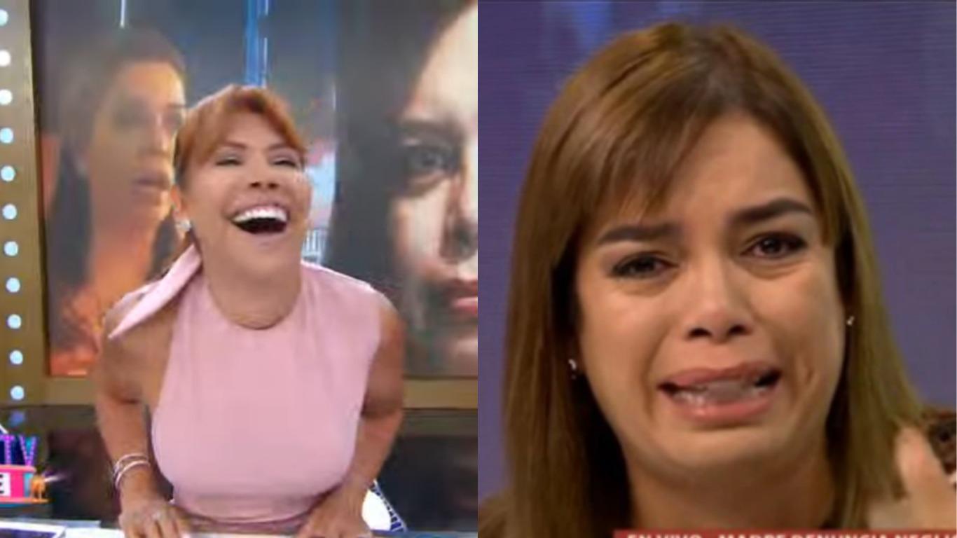 Magaly Medina cuestionó que Milagros Leiva haya llorado en algunas ocasiones en vivo. Foto: Composición.
