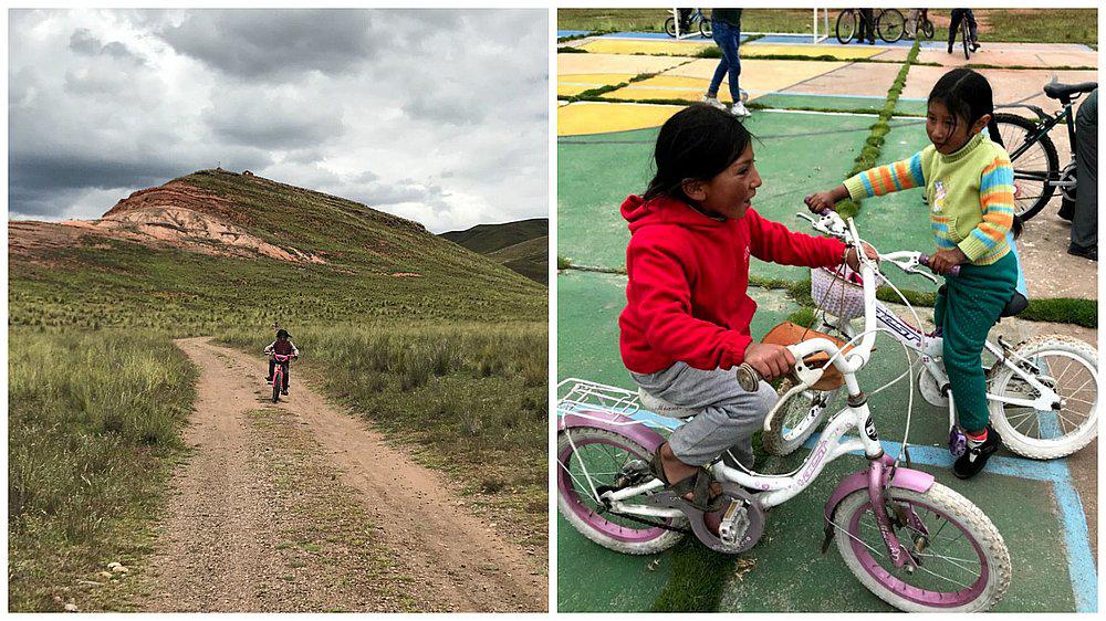 Universitarios ayudan a niños de Puno con bicicletas para que puedan trasladarse (VIDEO)