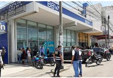 Policías expusieron sus vidas durante enfrentamiento con cinco ladrones de una entidad bancaria, en La Libertad 