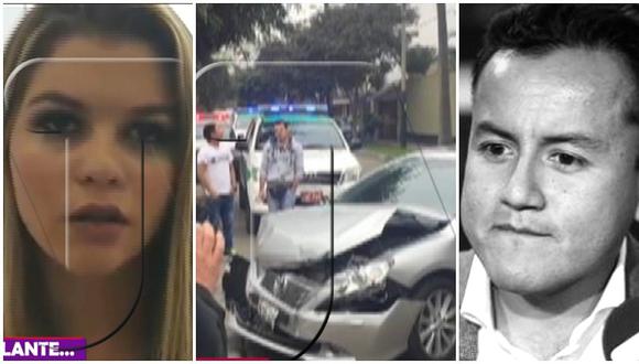 Brunella Horna vivió terrible accidente en carro de madre de Richard Acuña (VIDEO)
