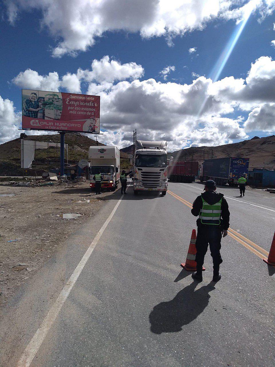 PNP extrema cierre  de frontera entre Lima y Junín en sector de Ticlio