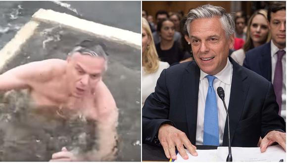 Embajador de EE.UU en Rusia se "bautizó" en aguas heladas 
