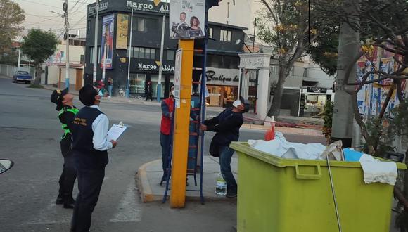 Fiscales de Arequipa realizaron 4 intervenciones a personas que poseían propaganda electoral