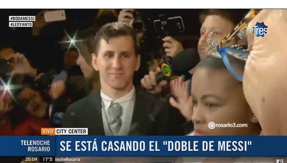 Así se casó el doble de Lionel Messi a la misma hora y en la calle del City Center [VIDEO]