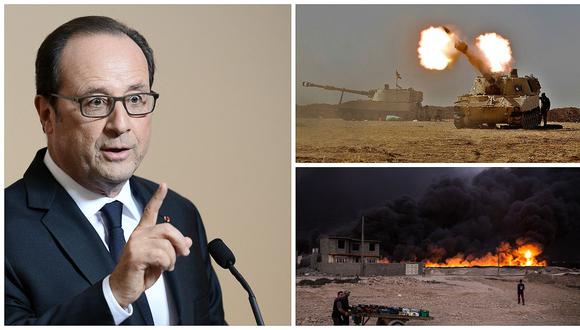 Irak: Hollande pide perseguir a los yihadistas del Estado Islámico más allá de Mosul