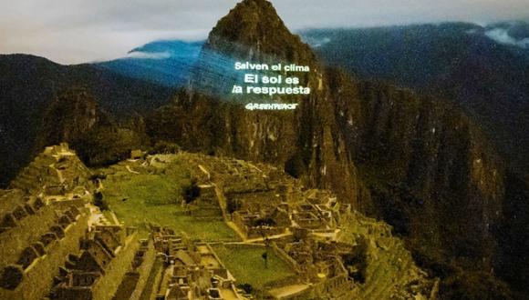 Greenpeace pide en Machu Picchu que "salven el clima"