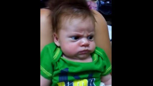 Youtube: Conoce al bebé enojado que nadie puede hacer reír [VIDEO] | Youtube | 