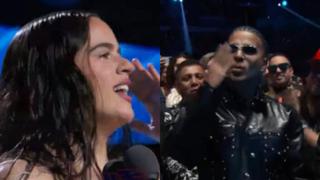 Rosalía ganó el Latin Grammy a mejor álbum del año y Rauw Alejandro le envió un beso volado (VIDEO)