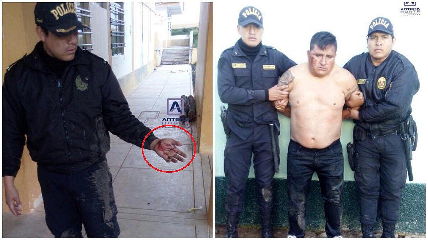 Hombre en estado de ebriedad agrede a efectivo policial 