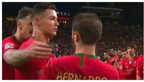 ​Cristiano Ronaldo y su reacción tras no ser elegido como el mejor jugador de la Liga de Naciones (VIDEO)