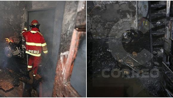 Anciano fallece en incendio que se registró en Cercado de Lima (FOTO)