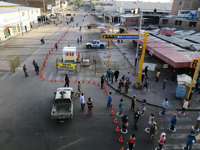 Municipalidad Provincial de Piura pintó círculos blancos en las pistas y veredas. (Foto: MPP)