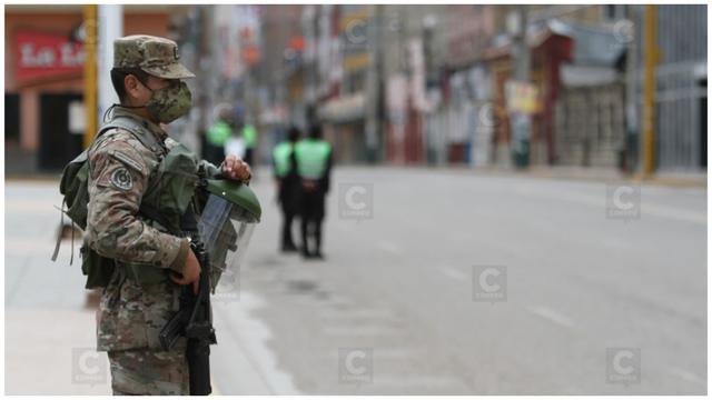 Ejército patrulla calles de Huancayo