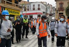Trabajadores de Construcción Civil protestan en Mollendo contra Ripconciv