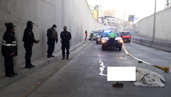 Adulto mayor de 54 años murió, luego de ser atropellado en Arequipa
