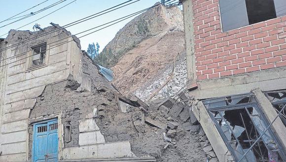 Derrumbe en sierra ancashina perjudica 70 viviendas; sin embargo, no se reportaron muertos ni desaparecidos.
