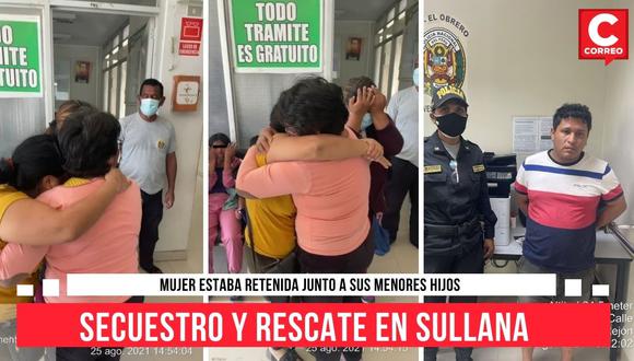 Los agentes detuvieron al acusado y rescataron a la víctima junto a sus cuatro menores hijos en Sullana.