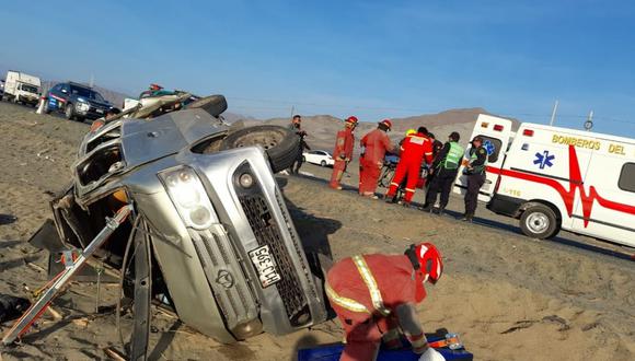 Accidente de tránsito se registra en el sector Huaca Corral de Guadalupito.