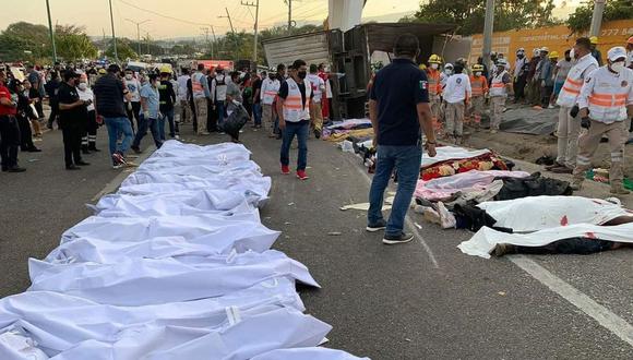 El accidente en Chiapas del 9 de diciembre se produjo después de que se reactivara un polémico programa de Estados Unidos que obliga a los migrantes a esperar en México la respuesta a sus solicitudes de asilo. (Foto:  Red Cross of Chiapas State / AFP)