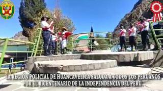 Con emotivo video policías de Huancavelica celebran el Bicentenario de la Independencia del Perú