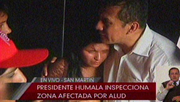Presidente Humala inspecciona zona donde ocurrió aluvión 